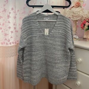 Calvin Klein Gray V Neck Sweater